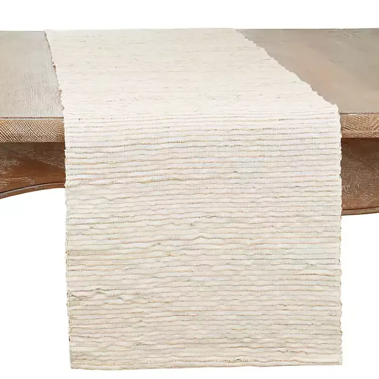 Table Linens-Kirklands Home Water Hyacinth Table Runner Ivory