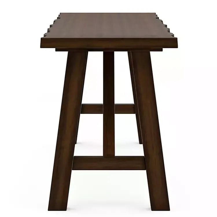 Benches & Ottomans-Kirklands Home Dark Wood Live Edge Bench Brown