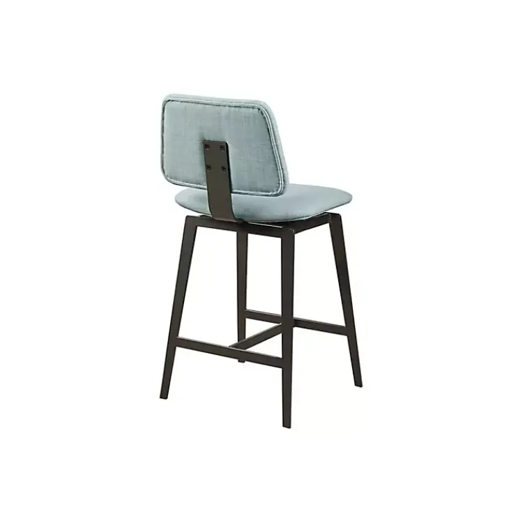 Bar Stools & Counter Height Stools-Kirklands Home Light Swivel Counter Stool Blue