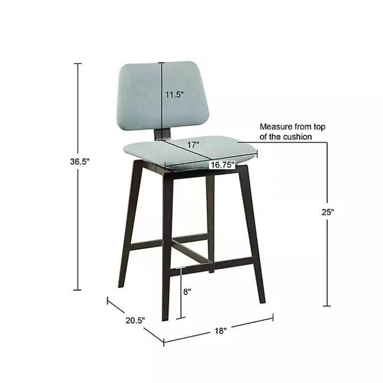 Bar Stools & Counter Height Stools-Kirklands Home Light Swivel Counter Stool Blue