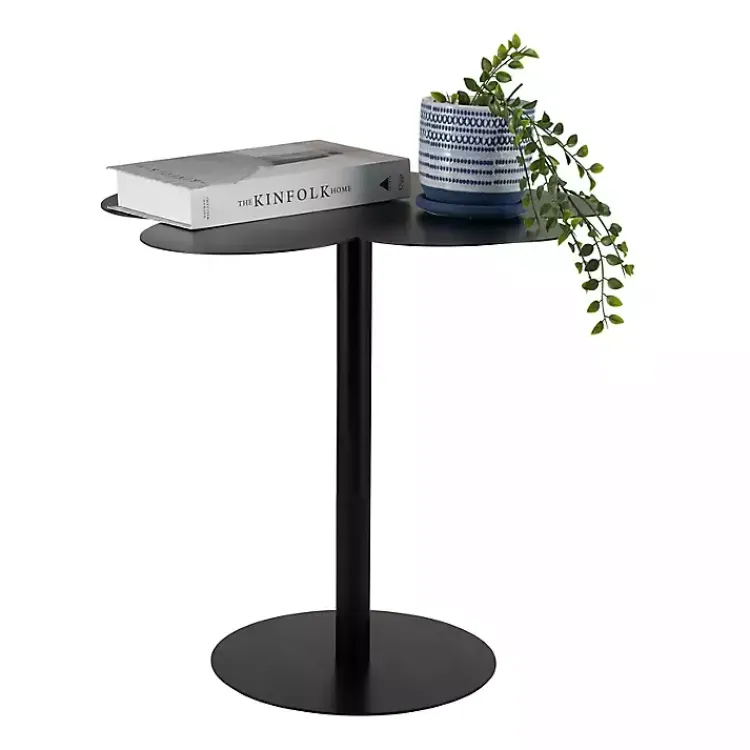 Accent & End Tables-Kirklands Home Metal Clover Accent Table Black