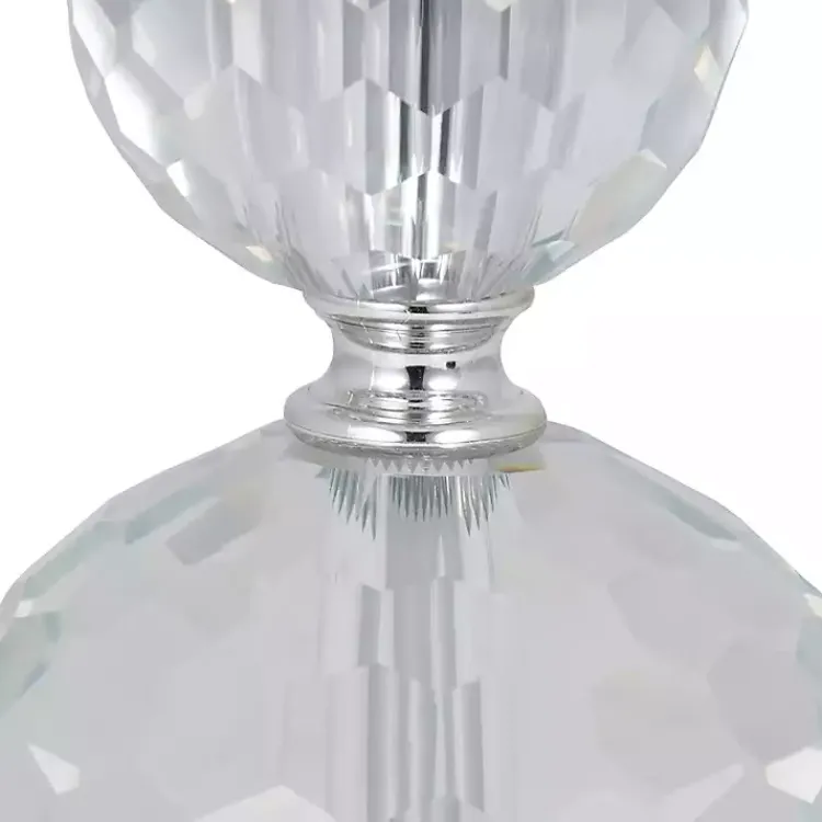 Table Lamps-Kirklands Home Silver Crystal Orb Table Lamps, Set of 2 White