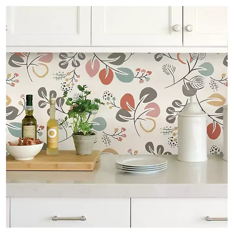 Wall Murals & Wallpaper-Kirklands Home Scandinavian Botanical Peel & Stick Wallpaper
