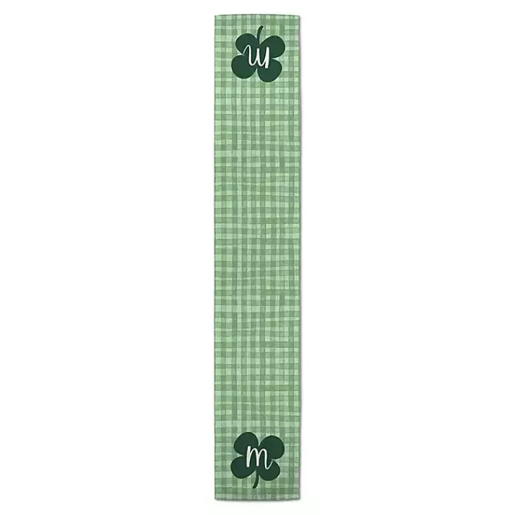 Table Linens-Kirklands Home Clover Personalized Monogram Table Runner, 90 in. Green