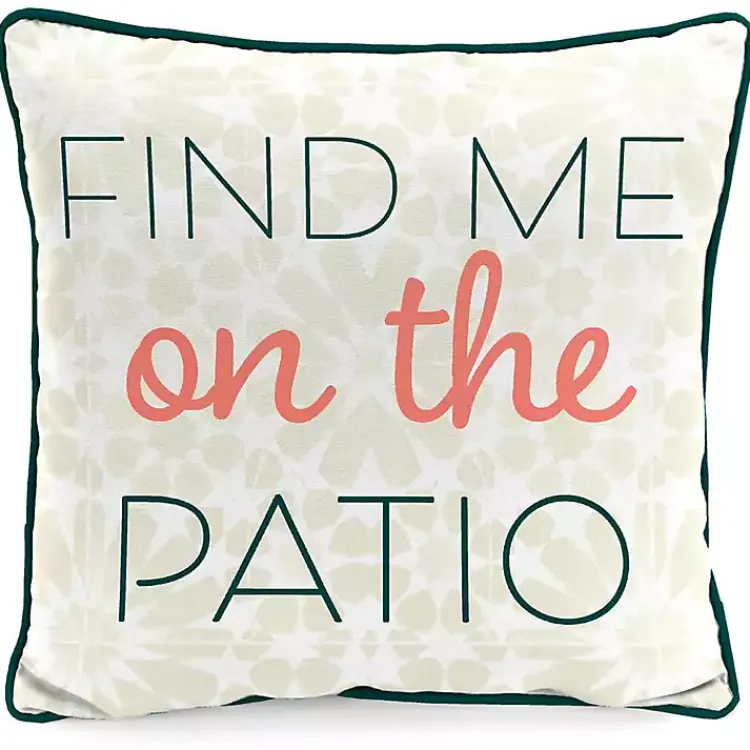 Outdoor Cushions & Pillows-Kirklands Home Floral Find Me on the Patio Outdoor Pillow