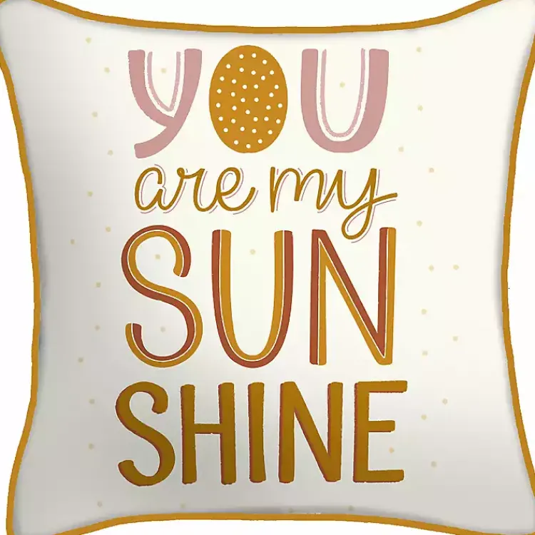 Outdoor Cushions & Pillows-Kirklands Home Boho You Are My Sunshine Outdoor Pillow