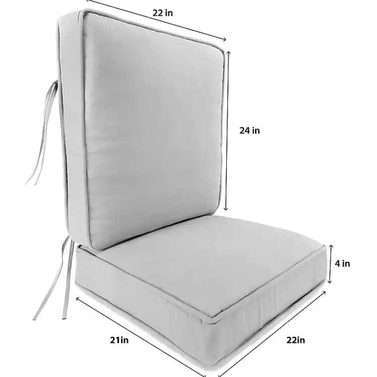 Outdoor Cushions & Pillows-Kirklands Home Turquoise Striped Outdoor Deep Seat Cushion