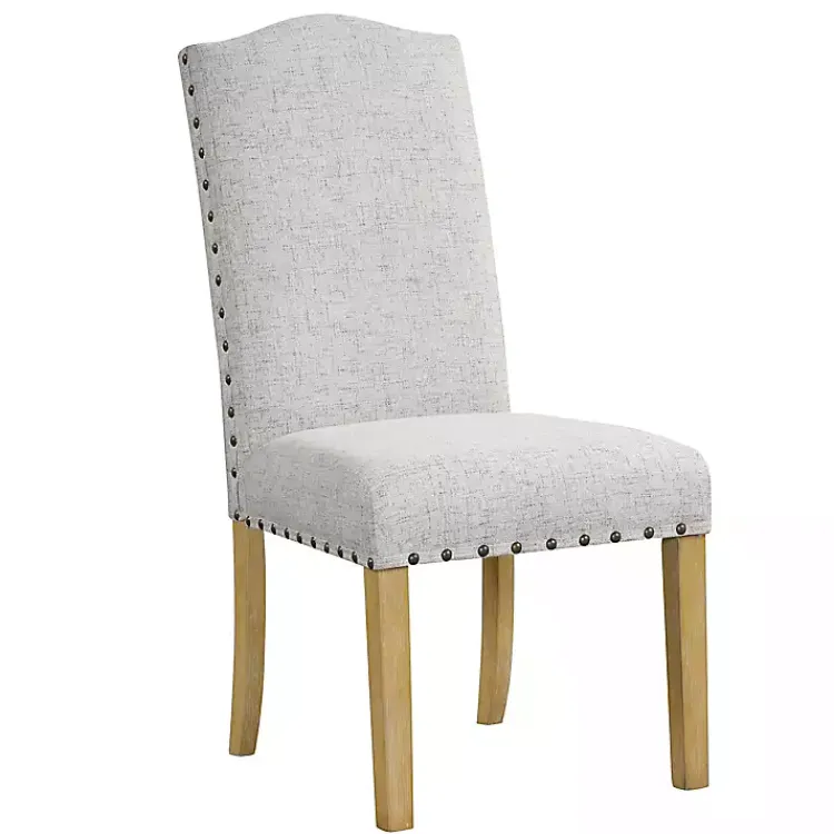 Dining Chairs-Kirklands Home Neutral Nailhead Parsons Dining Chairs, Set of 2 Multi