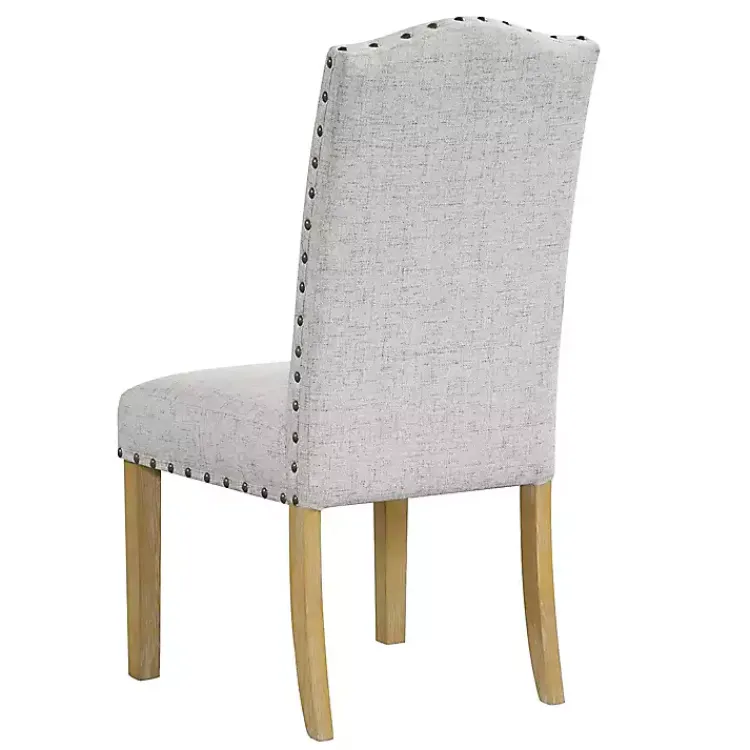 Dining Chairs-Kirklands Home Neutral Nailhead Parsons Dining Chairs, Set of 2 Multi