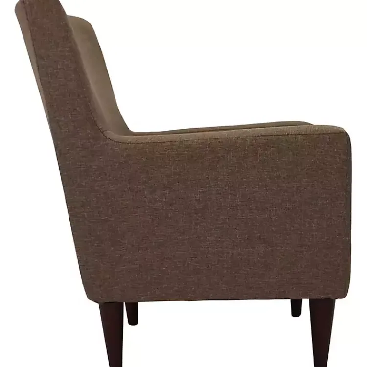 Accent Chairs-Kirklands Home Emma Pecan Upholstered Accent Chair Brown