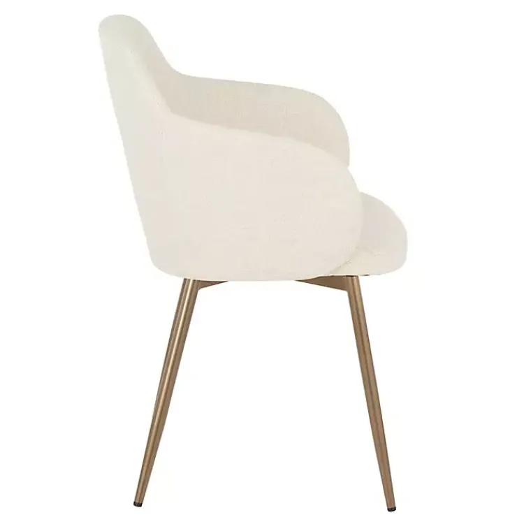 Accent Chairs-Kirklands Home Cream Modern Accent Chairs, Set of 2 White