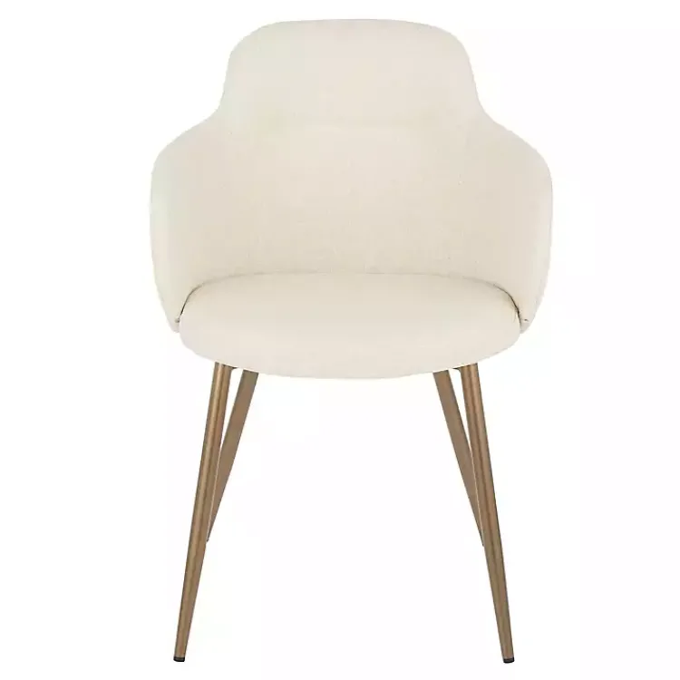 Accent Chairs-Kirklands Home Cream Modern Accent Chairs, Set of 2 White