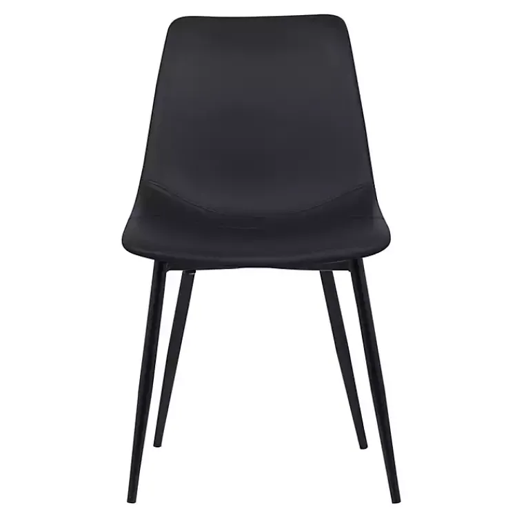Dining Chairs-Kirklands Home Faux Leather Monte Dining Chair Black