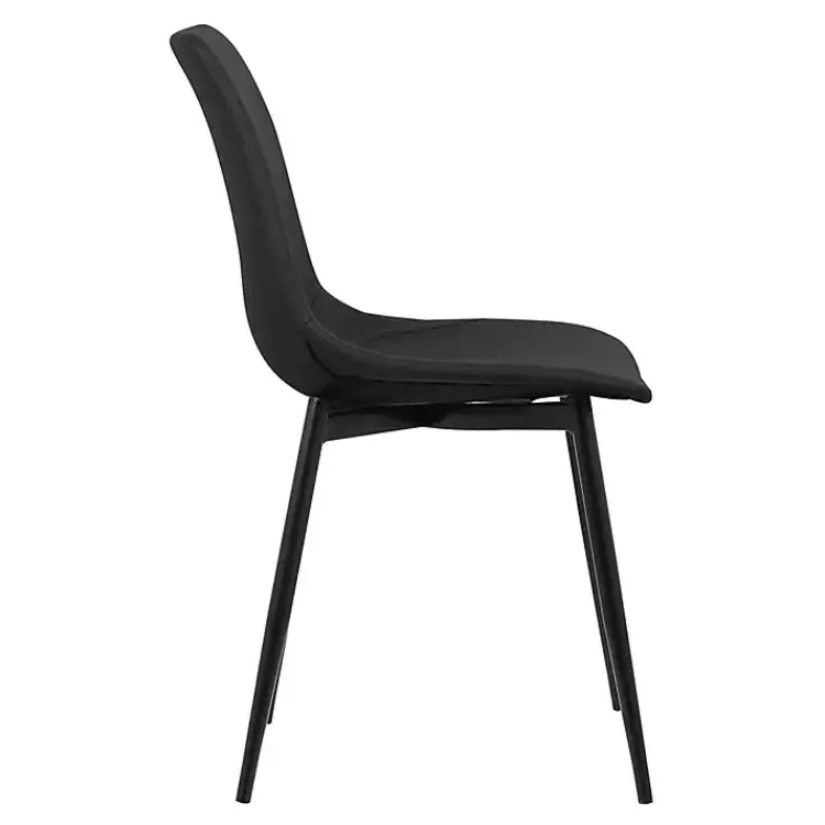Dining Chairs-Kirklands Home Faux Leather Monte Dining Chair Black