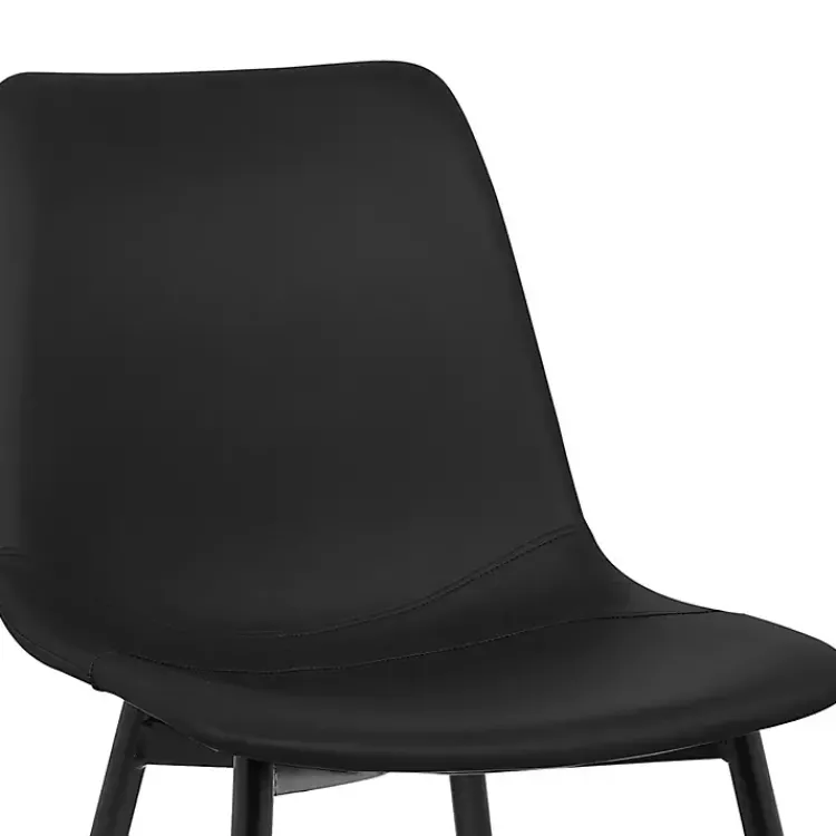 Dining Chairs-Kirklands Home Faux Leather Monte Dining Chair Black