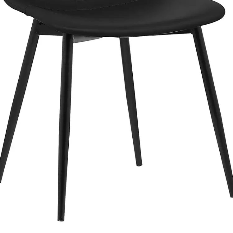 Dining Chairs-Kirklands Home Faux Leather Monte Dining Chair Black