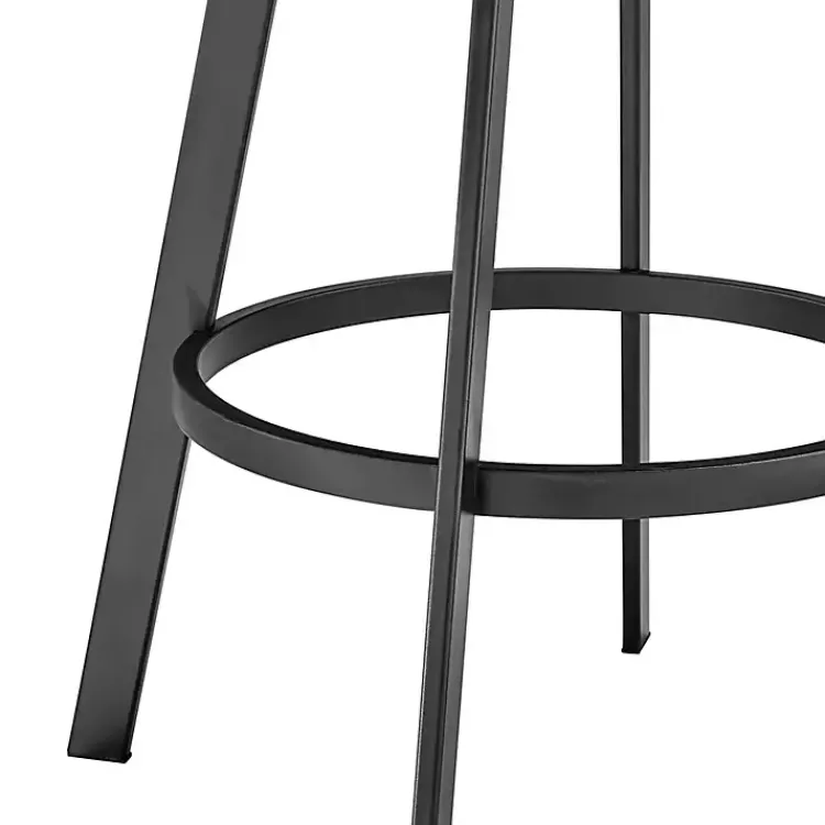 Bar Stools & Counter Height Stools-Kirklands Home Faux Leather Chelsea Swivel Bar Stool Gray