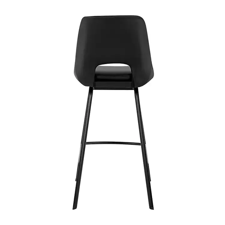Bar Stools & Counter Height Stools-Kirklands Home Faux Leather Carise Swivel Bar Stool Black