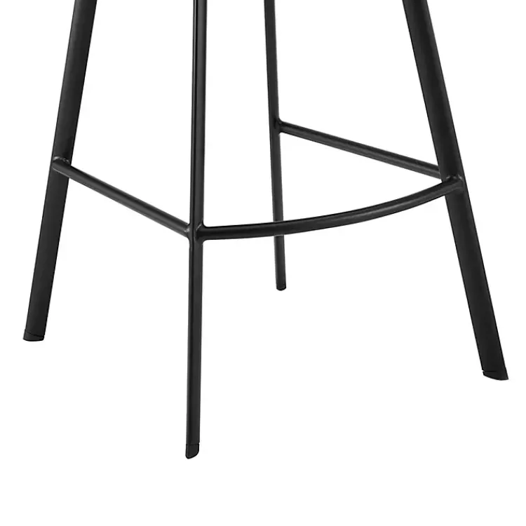 Bar Stools & Counter Height Stools-Kirklands Home Faux Leather Carise Swivel Bar Stool Black
