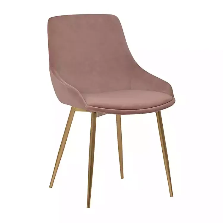 Dining Chairs-Kirklands Home Blush Velvet Heidi Dining Chair Pink