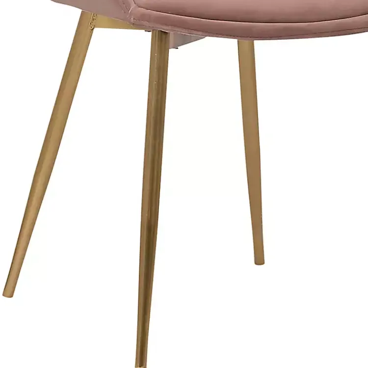 Dining Chairs-Kirklands Home Blush Velvet Heidi Dining Chair Pink