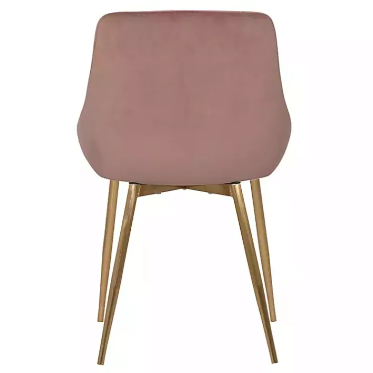 Dining Chairs-Kirklands Home Blush Velvet Heidi Dining Chair Pink