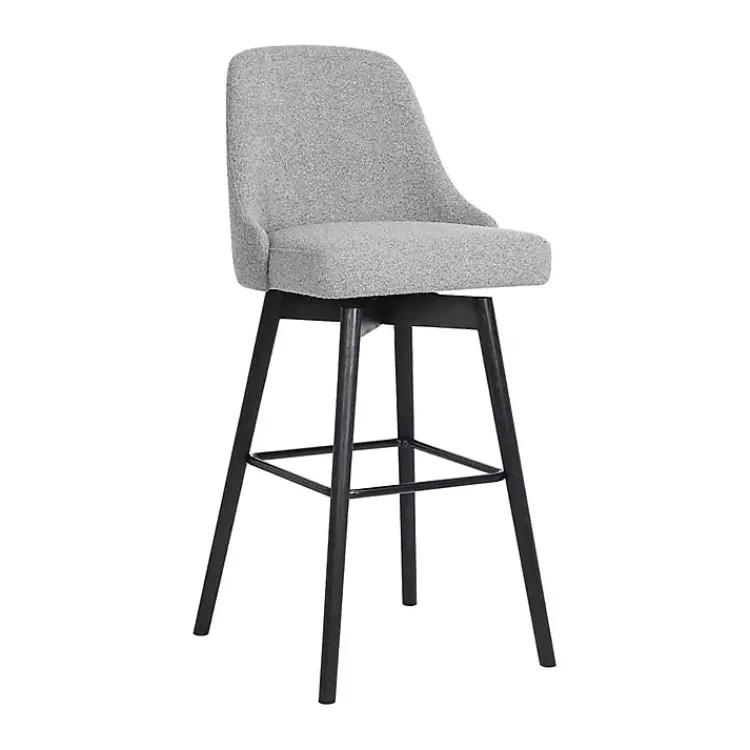 Bar Stools & Counter Height Stools-Kirklands Home Sicily Swivel Counter Stool Gray