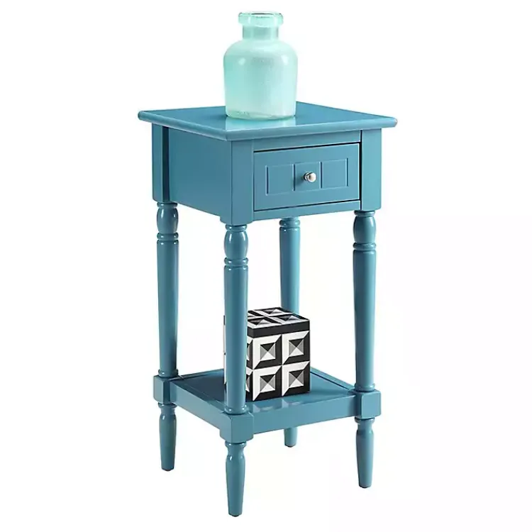 Accent & End Tables-Kirklands Home Sea French Country Square Accent Table Blue