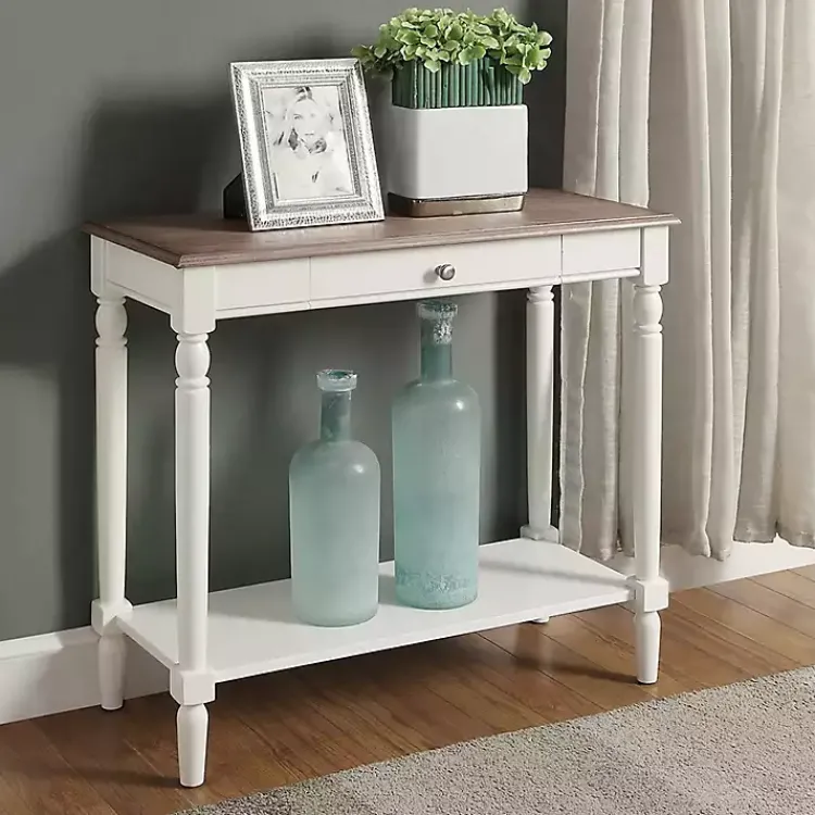 Console Tables-Kirklands Home and Natural Davis Console Table White