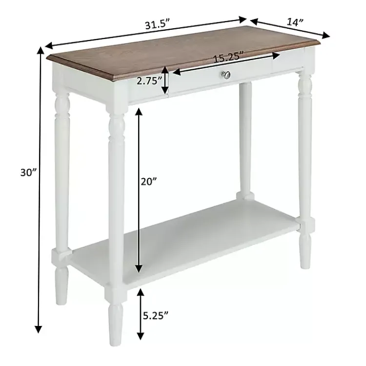 Console Tables-Kirklands Home and Natural Davis Console Table White