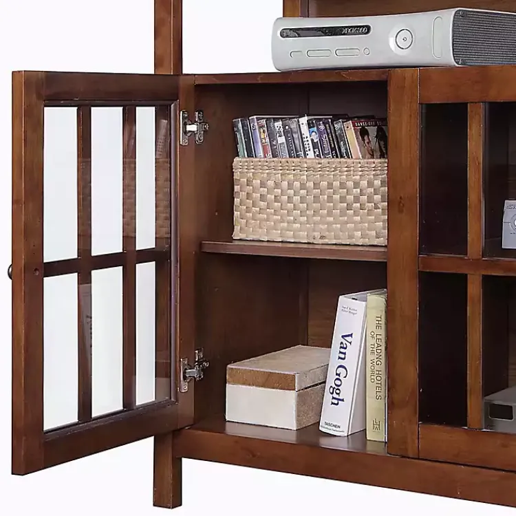 Tv Stands & Media Consoles-Kirklands Home Tiered Deluxe Cali Media Cabinet Brown