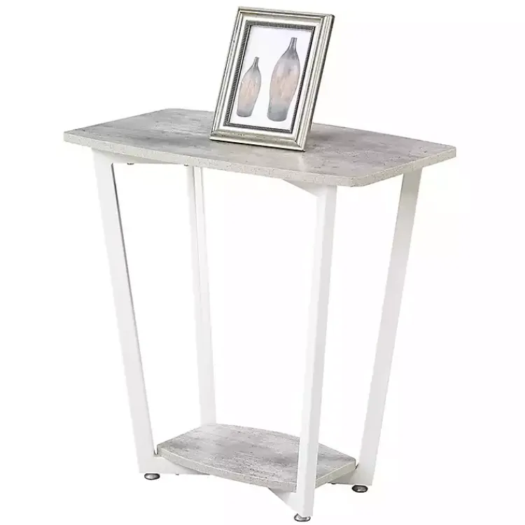 Accent & End Tables-Kirklands Home Graywash Joanne Accent Table White