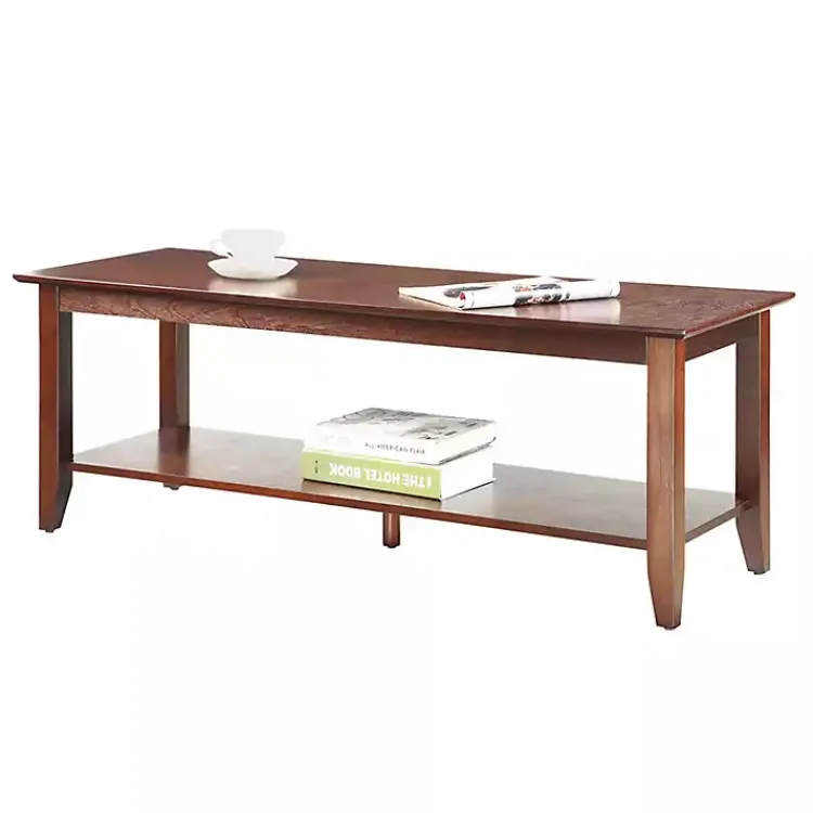Coffee Tables-Kirklands Home Simple Rectangular Coffee Table Brown