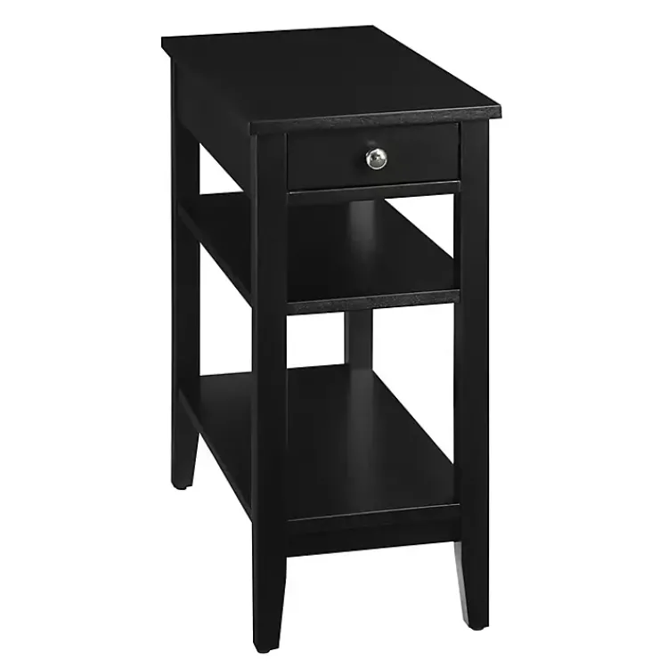 Accent & End Tables-Kirklands Home Double Shelf Wood Accent Table Black