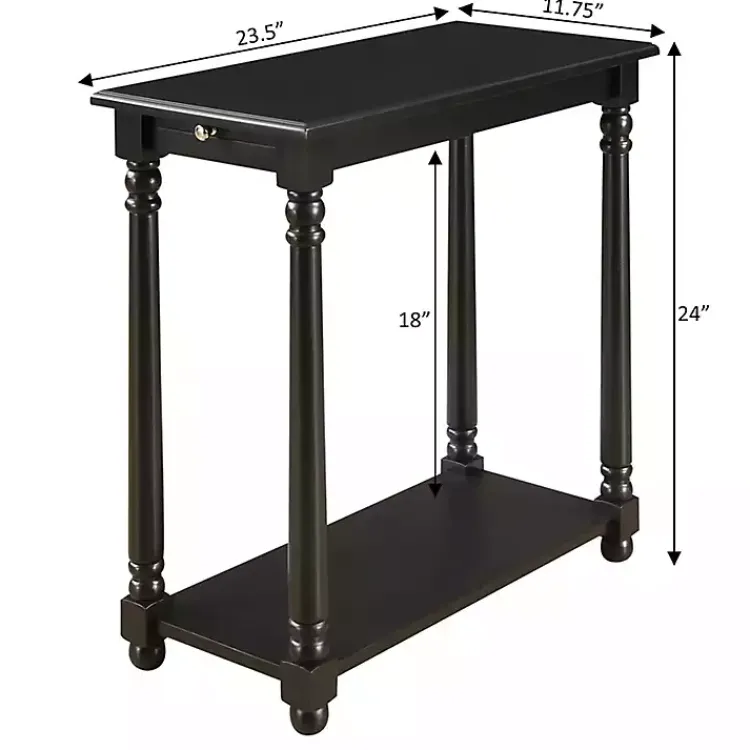 Accent & End Tables-Kirklands Home Regent Wood Accent Table Black