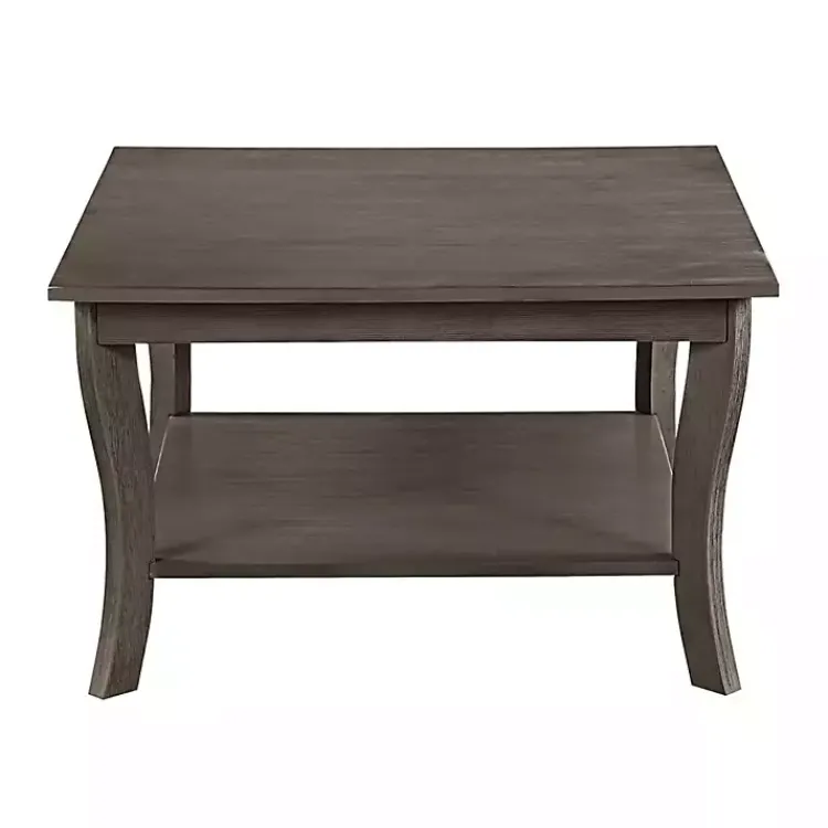 Coffee Tables-Kirklands Home Square wash Curved Legs Coffee Table Gray
