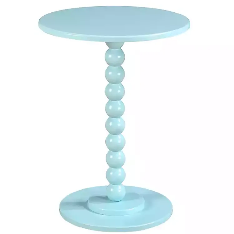 Accent & End Tables-Kirklands Home Beaded Spindle Accent Table Blue