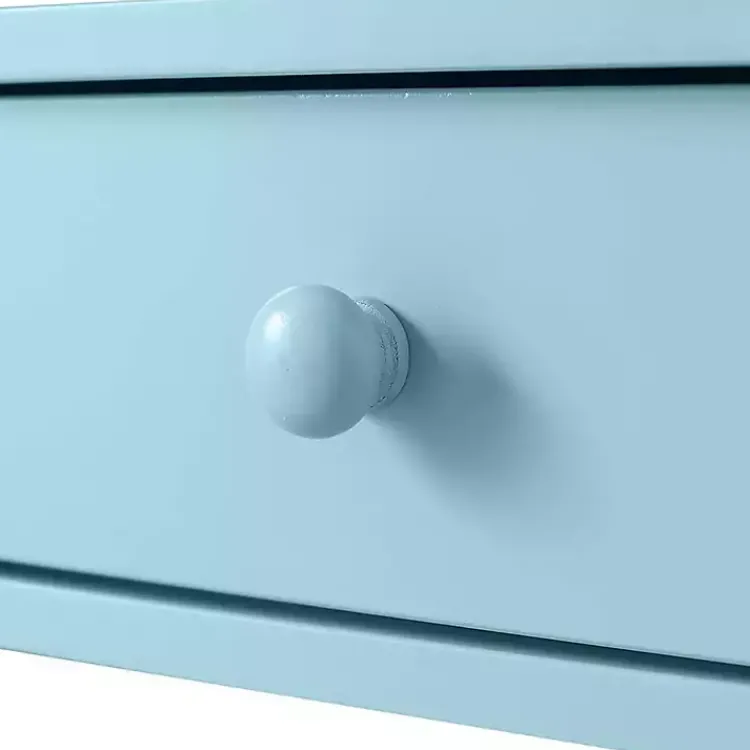 Console Tables-Kirklands Home Light X-Frame 2-Shelf Console Table Blue