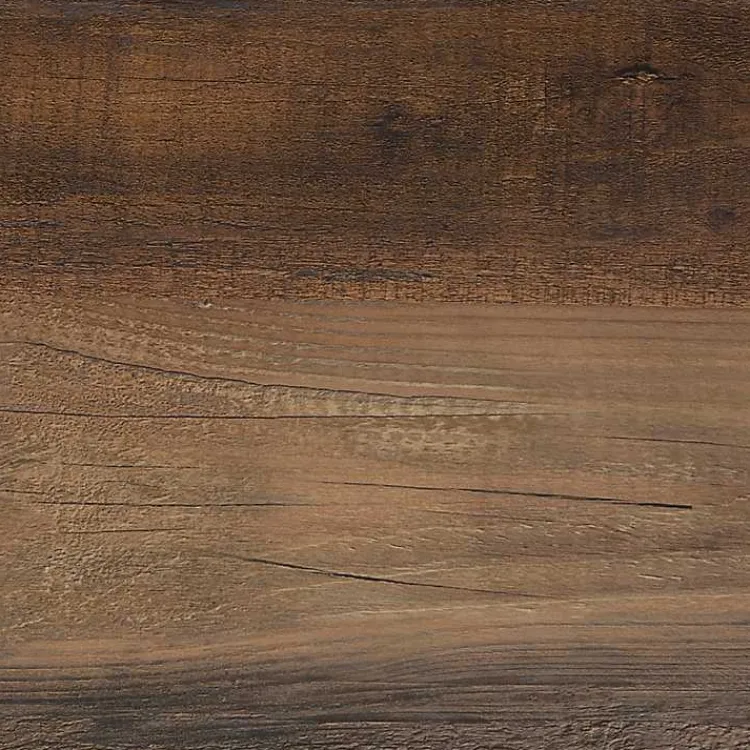 Tv Stands & Media Consoles-Kirklands Home Rustic Oak Wood Slatted Sides Media Cabinet Brown