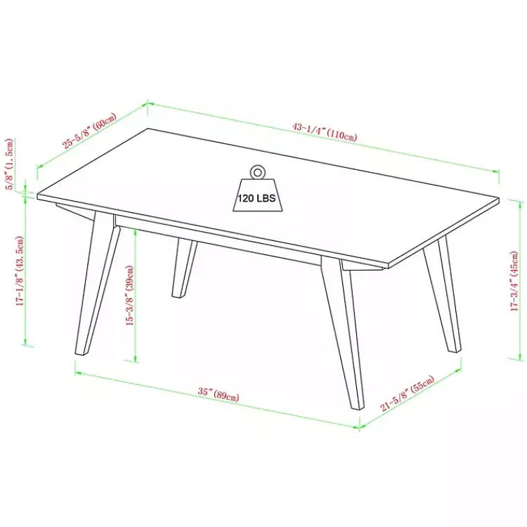 Coffee Tables-Kirklands Home Wood Minimalist Coffee Table Black