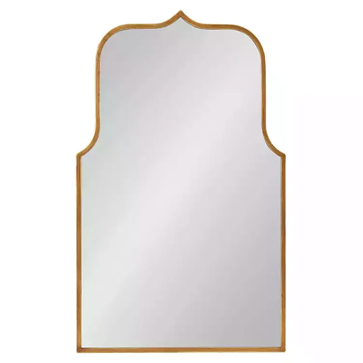 Decorative Mirrors-Kirklands Home Arched Scallop Wall Mirror Gold
