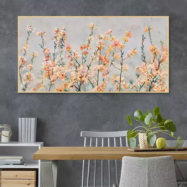 Canvas Art-Kirklands Home Cherry Blossom Blooms Birch Framed Canvas Print