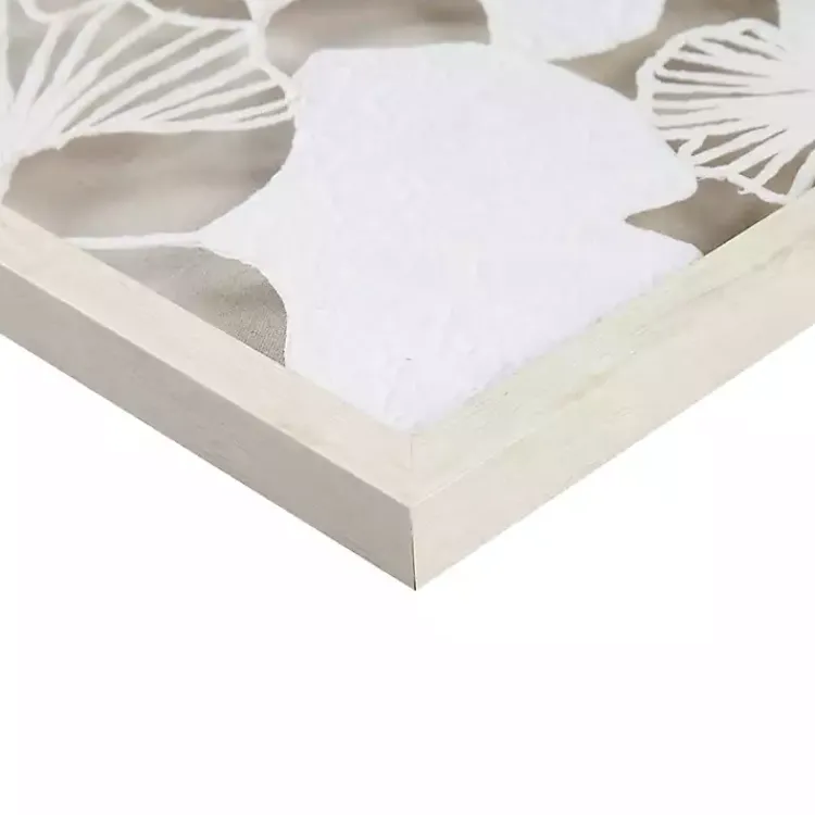 Wall Plaques-Kirklands Home Martha Stewart Rice Paper Ginkgo Leaf Wall Plaque White