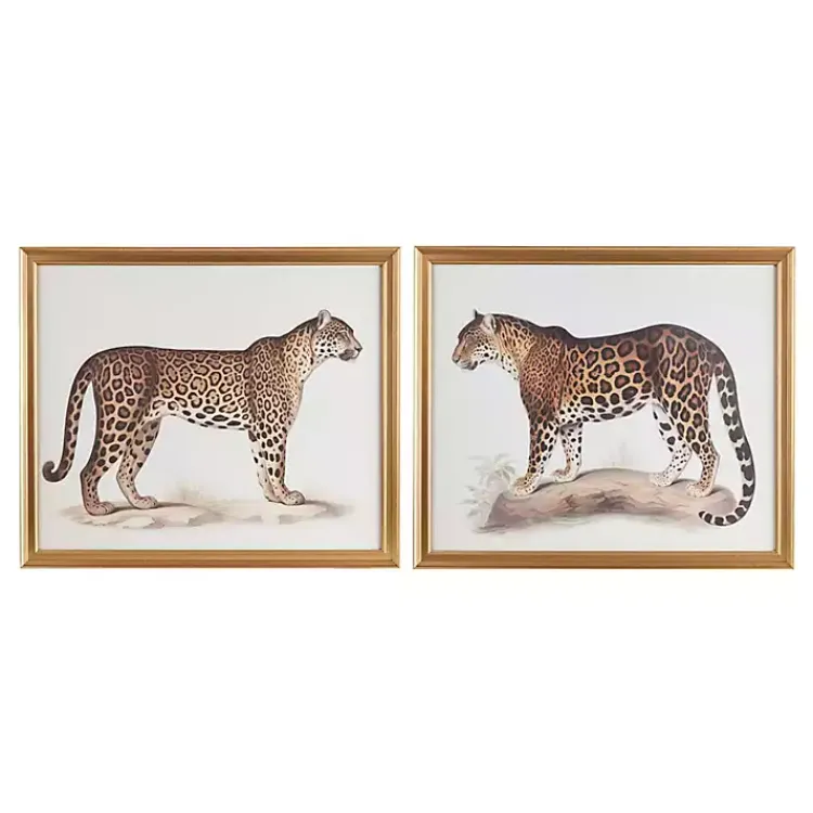 Framed Art-Kirklands Home Martha Stewart Cheetahs Framed Wall Art, Set of 2