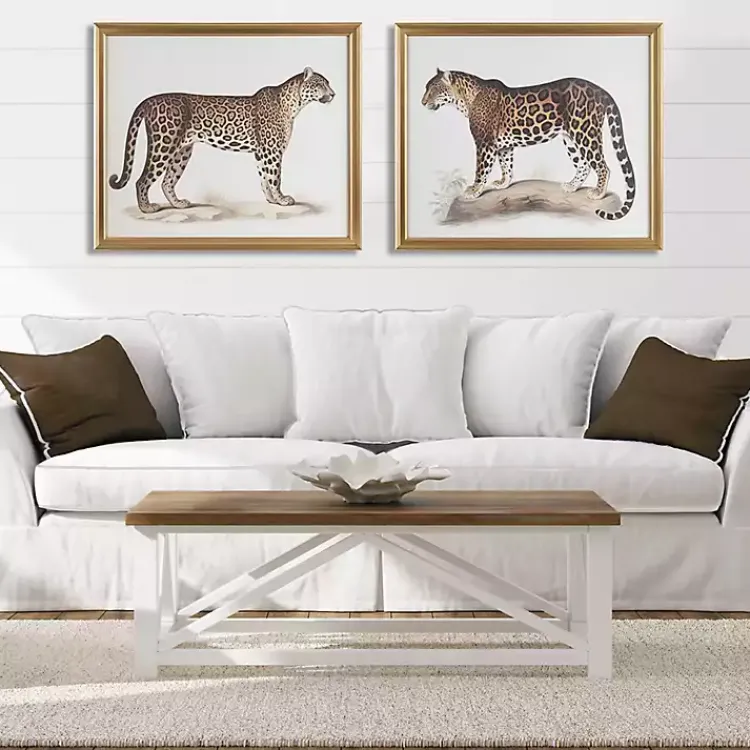 Framed Art-Kirklands Home Martha Stewart Cheetahs Framed Wall Art, Set of 2