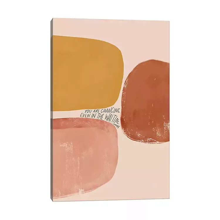Wall Quotes & Signs-Kirklands Home Changing Even in the Waiting Canvas Art Print Pink