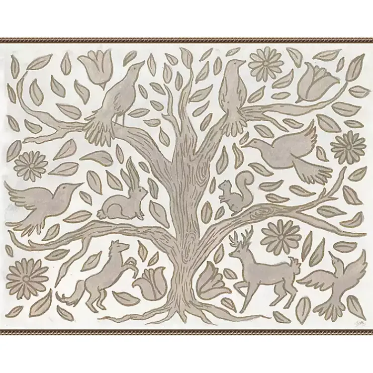 Canvas Art-Kirklands Home Animal Tree Canvas Art Print, 42x32 in.