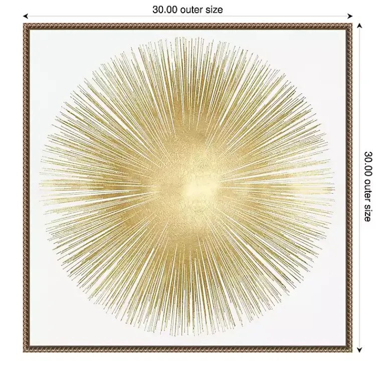 Canvas Art-Kirklands Home Soft Gold Sunburst I Canvas Art Print