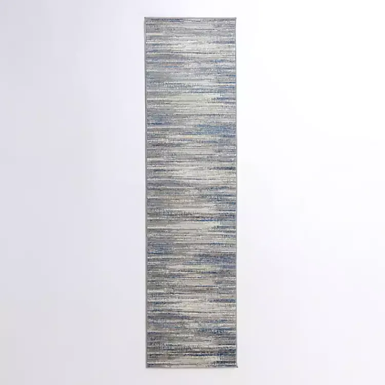 Area Rugs-Kirklands Home Dark Blue Claire Modern Runner, 2x8