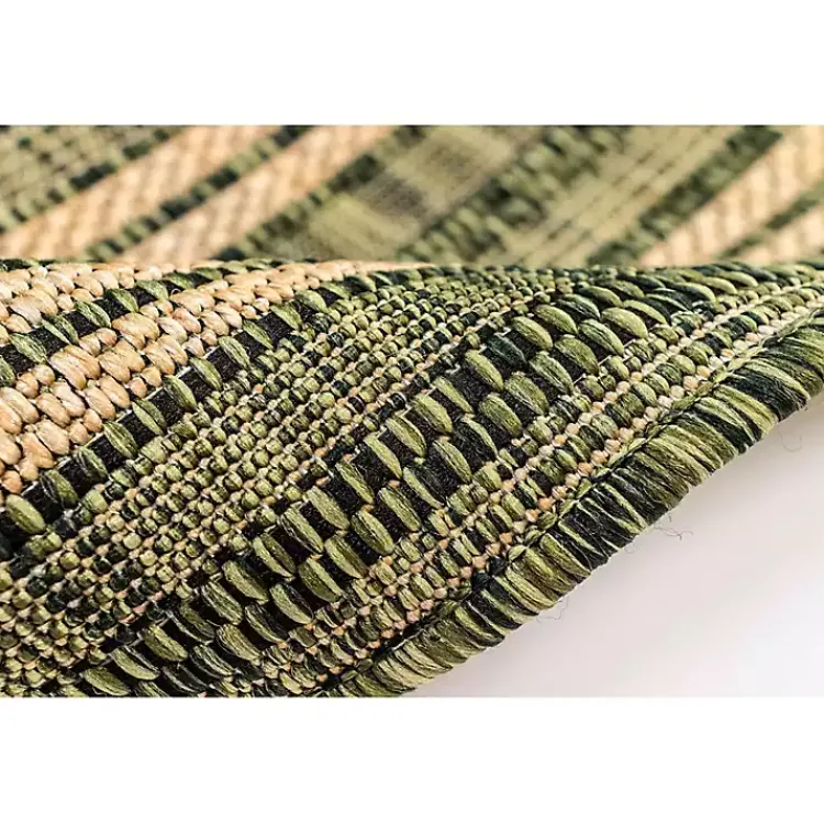 Outdoor Rugs-Kirklands Home Green Framed Border Outdoor Area Rug, 4x7